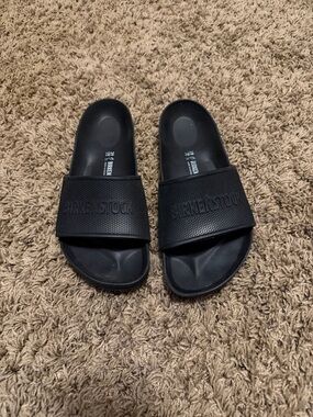 Birkenstock Black Slide Sandals with Molded Footbed